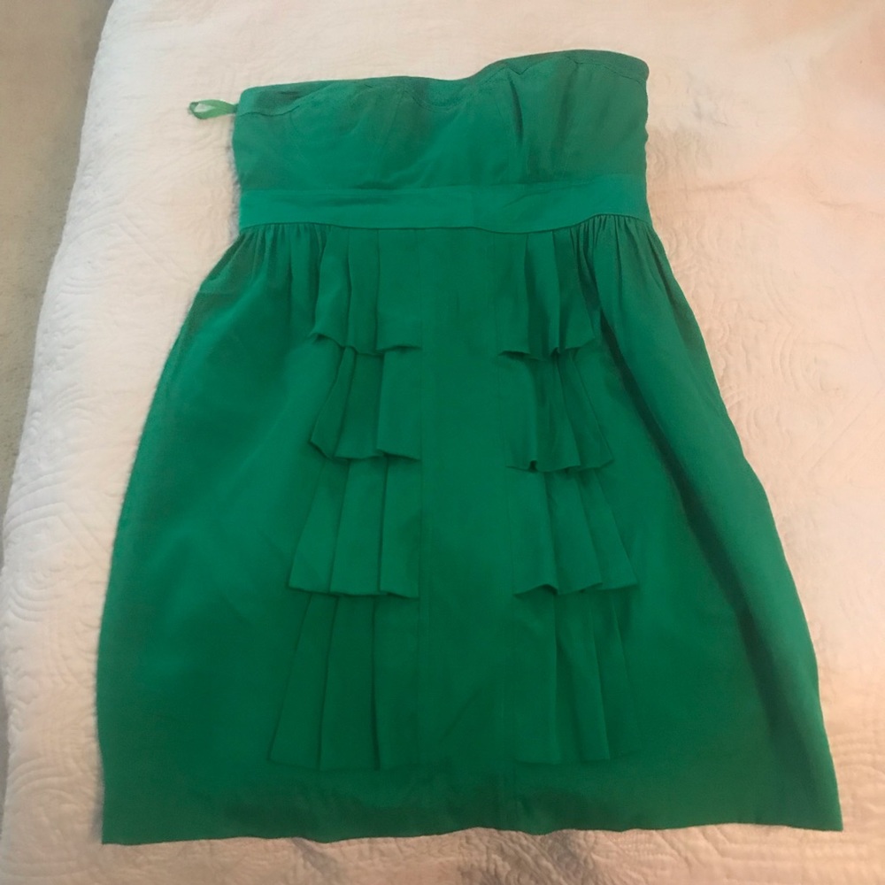 Green cocktail dress